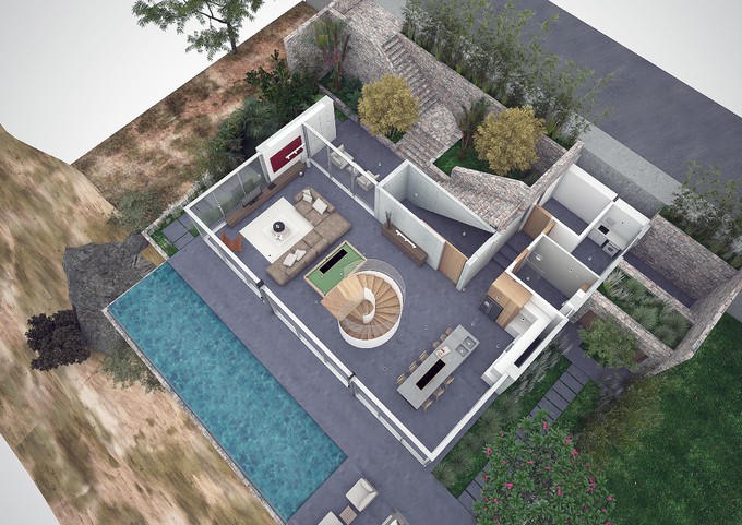 Mô hình tầng một biệt thự.