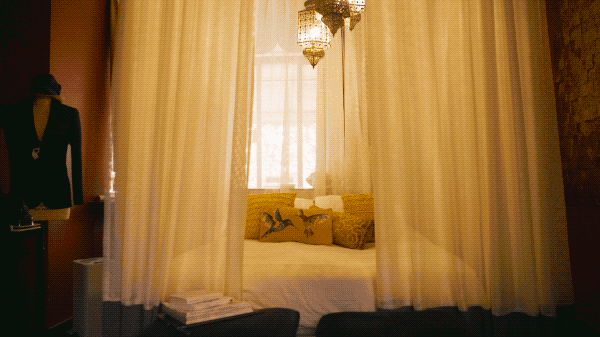 
Phòng ngủ theo phong cách Á Đông.
