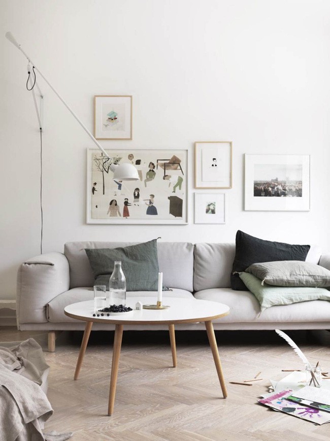 Không gian phòng khách nhẹ nhàng, tinh tế.