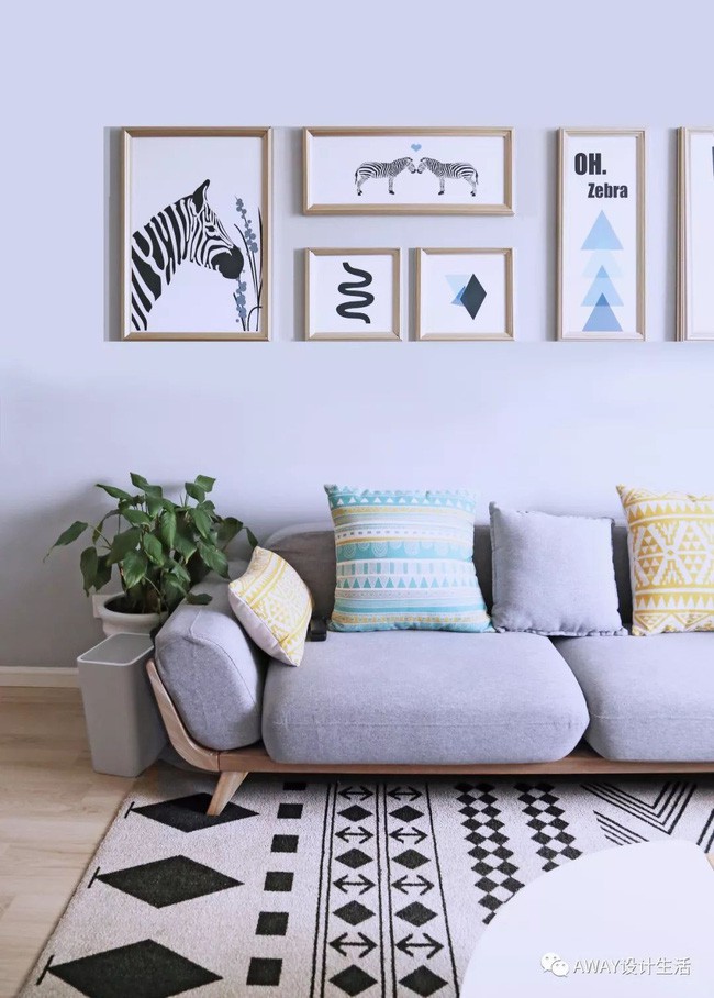 Vẻ đẹp thanh lịch, vui tươi của khu vực sinh hoạt chung.