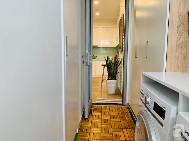 Logia là nơi được thiết kế tủ đựng đồ và hệ thống máy sấy, máy giặt.