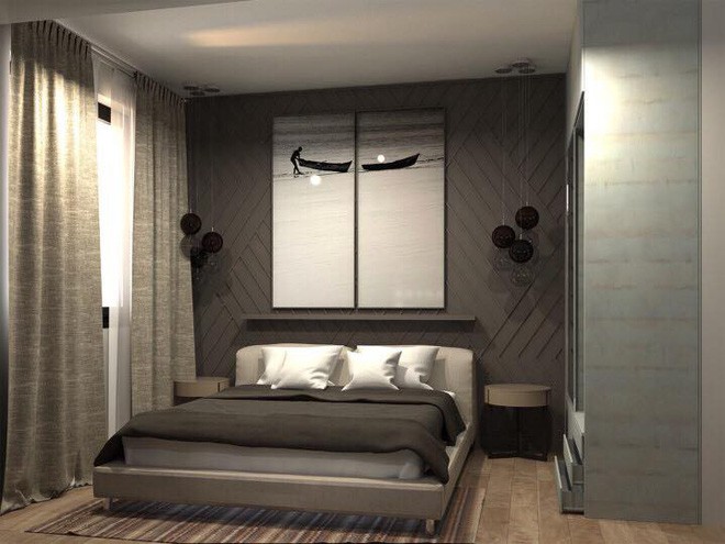 Mẫu giường ngủ đơn giản, êm ái.