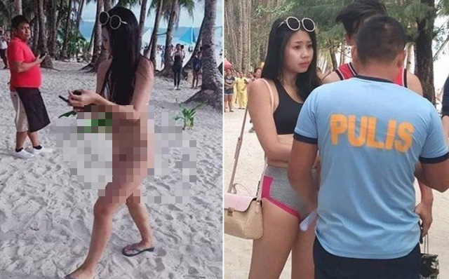  Du khách Đài Loan bị bắt và phạt tiền vì mặc bikini nhỏ như sợi chỉ - Ảnh 1.