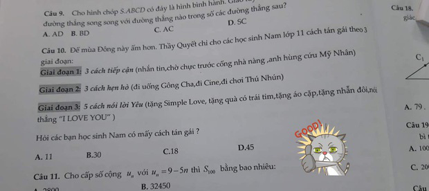 Thầy trường người ta: Chỉ cách làm sao để các học sinh nam có người yêu ngay trong chính đề toán - Ảnh 1.