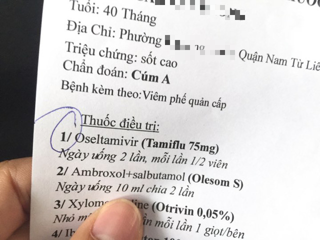 1 triệu đồng 10 viên thuốc Tamiflu, bác sĩ nói gì? - Ảnh 1.