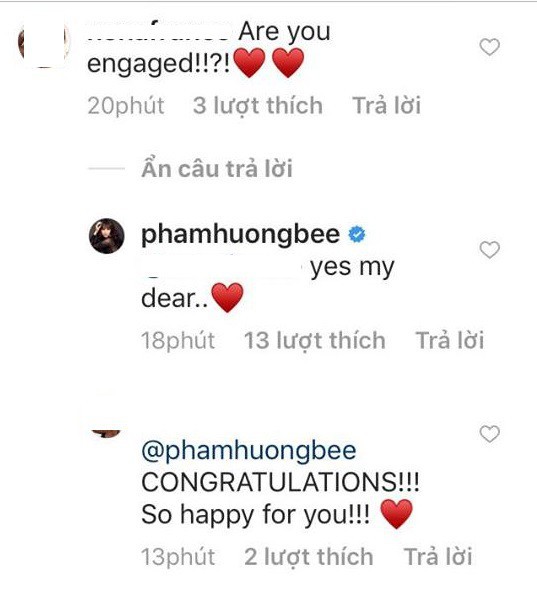 Phạm Hương x&aacute;c nhận m&igrave;nh đ&atilde; đ&iacute;nh h&ocirc;n