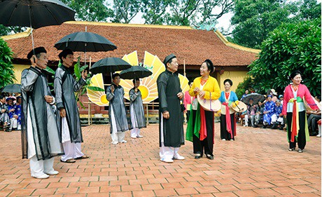 Hát đúm ở Thủy Nguyên là một nét văn hóa, nếp sống của người Phả Lễ, Lập Lễ, Tam Hưng. Ảnh: DLHP