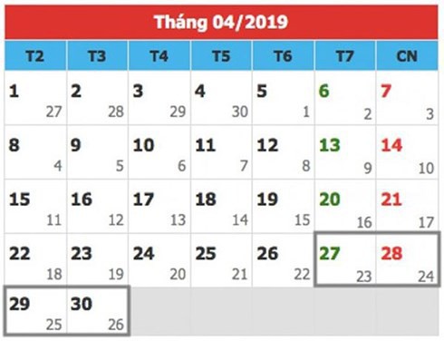 Chi tiết lịch nghỉ lễ các ngày trong năm 2019: Nghỉ Tết Nguyên đán 9 ngày - Ảnh 4.