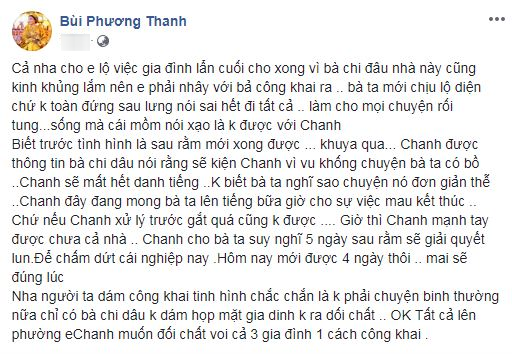 Phương Thanh sẵn sàng đối chất khi bị chị dâu dọa kiện vì vu khống