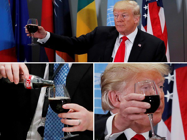 Coca Cola không đường là thức uống ưa thích nhất của ông Trump