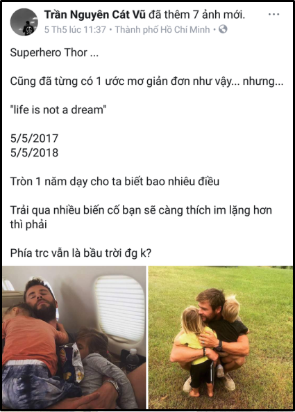 Dòng trạng thái buồn bã, ám chỉ đời không như là mơ của Tim vào tháng 5/2018, trước thời điểm cặp đôi công bố ly hôn.