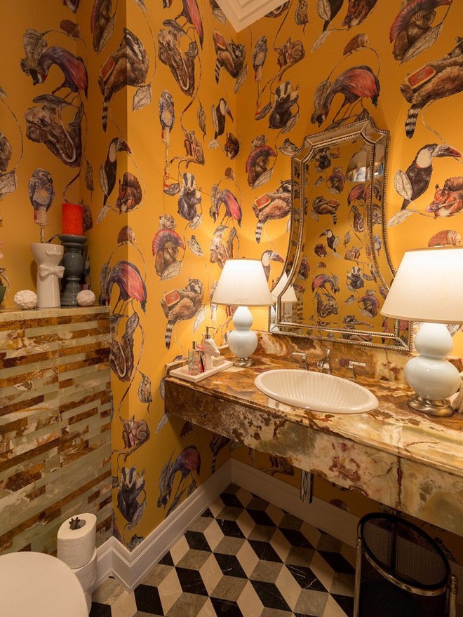 15. Một hình nền toàn hình ảnh động vật vui nhộn sẽ là một cái nhìn mới cho nhà tắm của bạn. Bạn sẽ rất vui nếu cứ mỗi sáng thức giấc và được ngắm nhìn những hình ảnh này mất thôi.