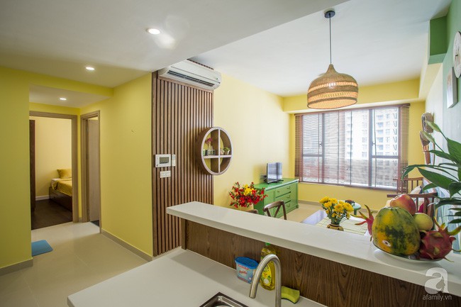 Góc bếp được thiết kế tiện lợi cho cuộc sống sinh hoạt hàng ngày.