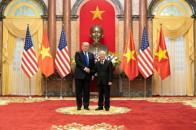 Trong ngày hôm qua, Tổng thống Trump đã hội kiến Tổng Bí Thư, Chủ tịch nước Nguyễn Phú Trọng.