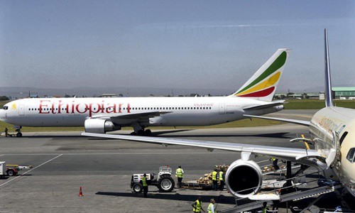 
Một máy bay của hãng hàng không Ethiopian Airlines. Ảnh: AFP.
