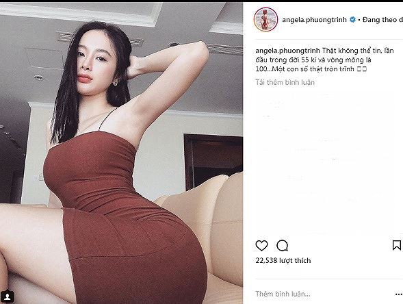 
Mới đây, Angela Phương Trinh công khai chỉ số vòng 3 của mình trên mạng xã hội khiến người hâm mộ sửng sốt. Theo đó, cô tiết lộ: “Thật không thể tin, lần đầu trong đời 55 kí và vòng mông là 100. Một con số thật tròn trĩnh.
