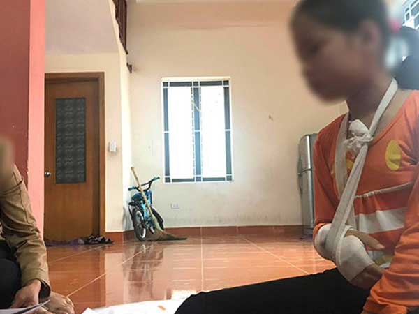 Công an huyện Chương Mỹ khẳng định đối tượng Nguyễn Trọng Trình không có hành vi hiếp dâm đối với cháu Q. Ảnh: Trần Cường