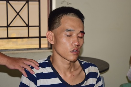 Lê Viết Thịnh khi bị bắt giữ. Ảnh: Mạnh Hùng
