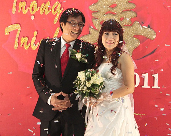Trọng Trinh và bà xã Lan Phương làm đám cưới vào năm 2011.