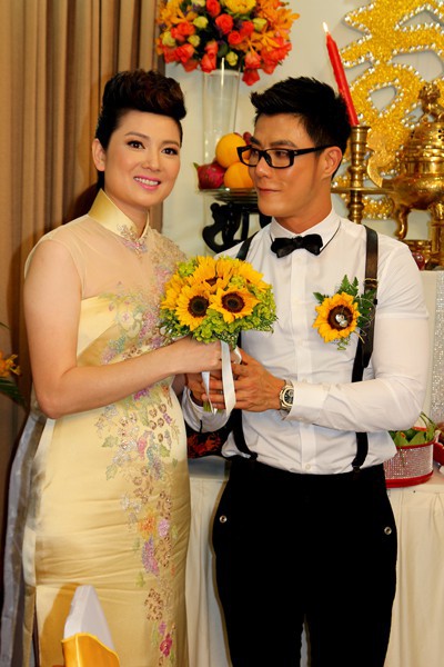 Thúy Vinh trong đám cưới năm 2012.