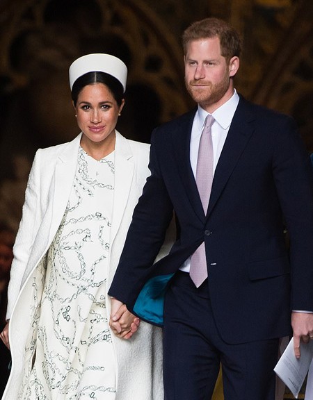 Vợ chồng Harry - Meghan trong sự kiện của Khối Thịnh vương Chung hồi đầu tháng 3. Ảnh: Wire Image.