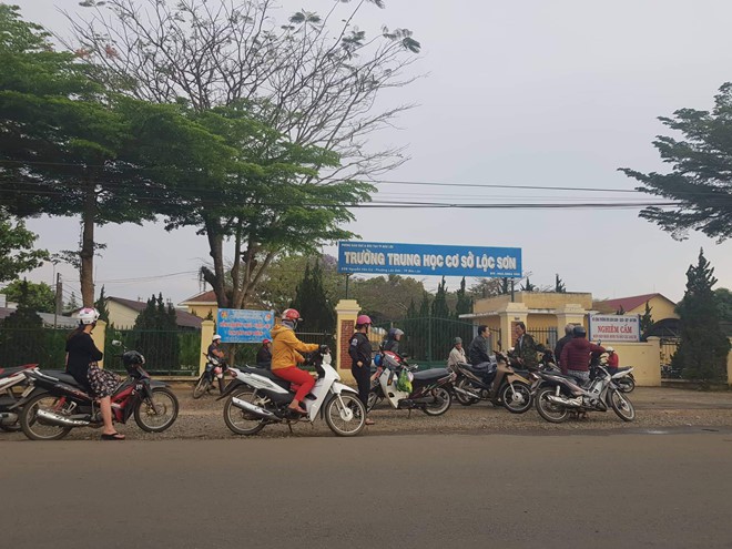  Trường THCS Lộc Sơn - nơi học sinh V. đang theo học. ẢNH: TRÙNG DƯƠNG 