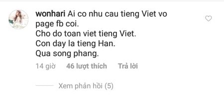 Lời đáp trả của Hari Won.