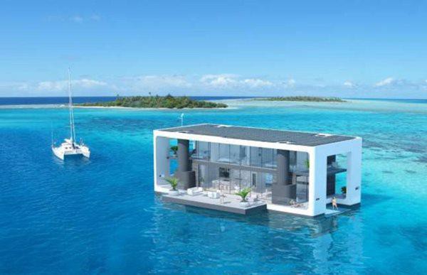 
Căn nhà nổi đặc biệt này thực ra là một du thuyền điện tử không xả khí thải với thiết kế một ngôi nhà nhỏ phía trên.
