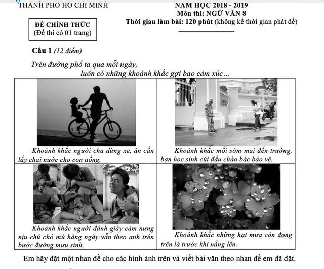 
Những khoảnh khắc cực đẹp trong cuộc sống ở đề thi Văn kỳ thi Olympic TPHCM của khối 8
