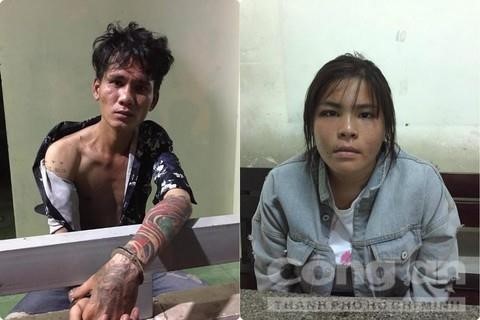 Mãi và Vân tại cơ quan công an.