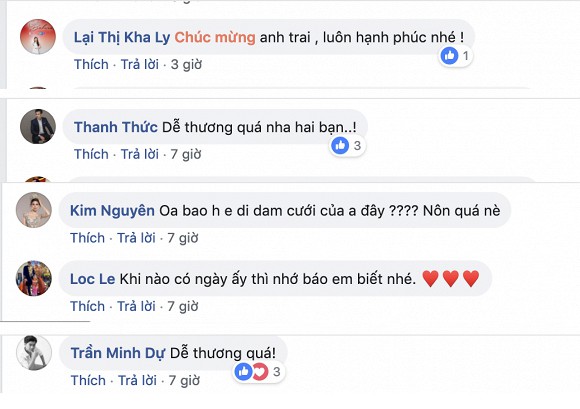 Nhiều anh em nghệ sĩ vào gửi lời chúc mừng Quý Bình