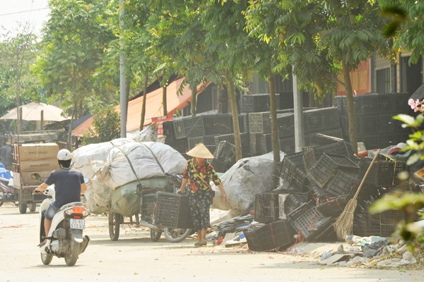 Làng Triều Khúc hiện có hàng chục cơ sở thu gom như thế này.