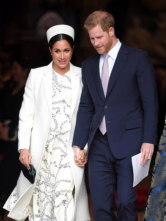 Vợ chồng Harry - Meghan dự sự kiện ở Điện Buckingham hồi tháng 3. Ảnh: WireImage.