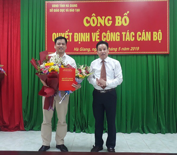 Sở GD&ĐT tỉnh Hà Giang công bố quyết định bổ nhiệm Trưởng phòng Khảo thí. Ảnh: Sở GD&ĐT Hà Giang