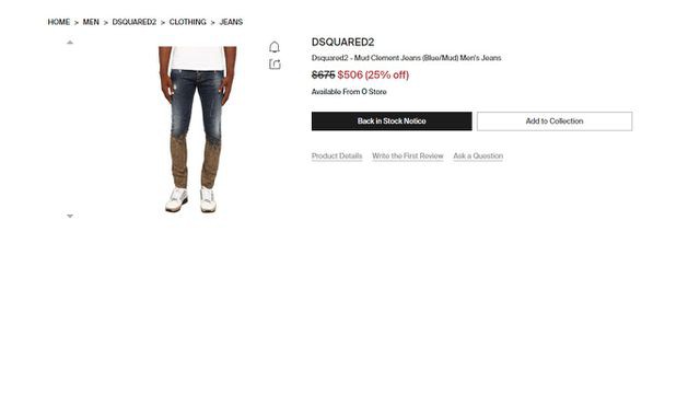 Chiếc quần jeans cấy lúa ban đầu được rao bán với giá 675 USD.