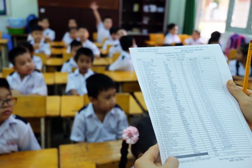 Học sinh trường tiểu học ở quận Bình Thạnh, TP HCM. Ảnh: Mạnh Tùng.