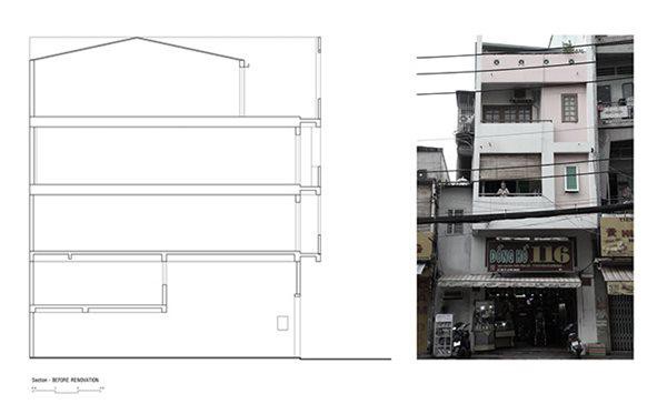 
Dự án được cải tổ từ một ngôi nhà cũ xây dựng trước năm 1975.
