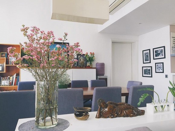 
Hoa và cây xanh là thứ không thể thiếu trong căn hộ xinh xắn của nữ Beauty Blogger
