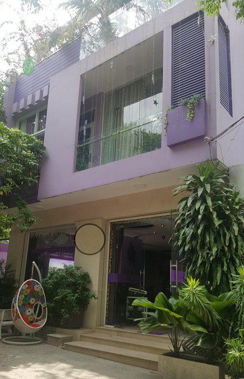 Căn nhà màu tím của Hồng Tơ ở quận Tân Phú.