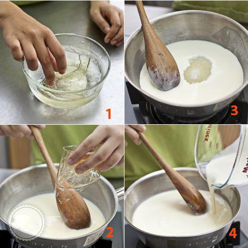  Lưu ý: Bạn có thể dùng bột rau câu để thay thế bột gelatin làm tăng độ dẻo của sữa chua. 