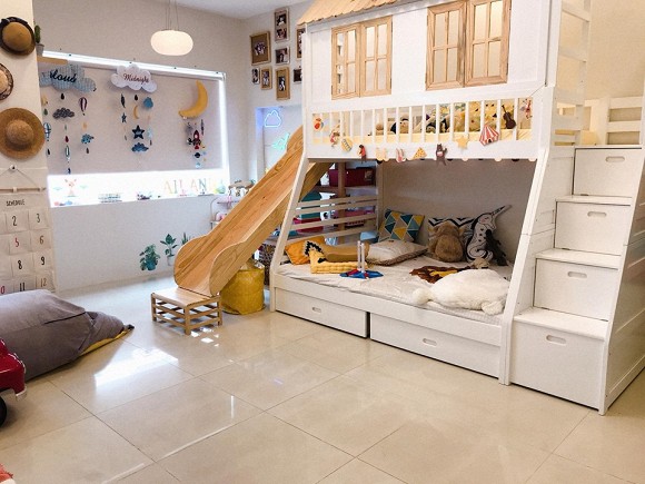 
Phòng riêng của bé Ailani, 3 tuổi, được cải tạo từ một phòng để trống đã lâu
