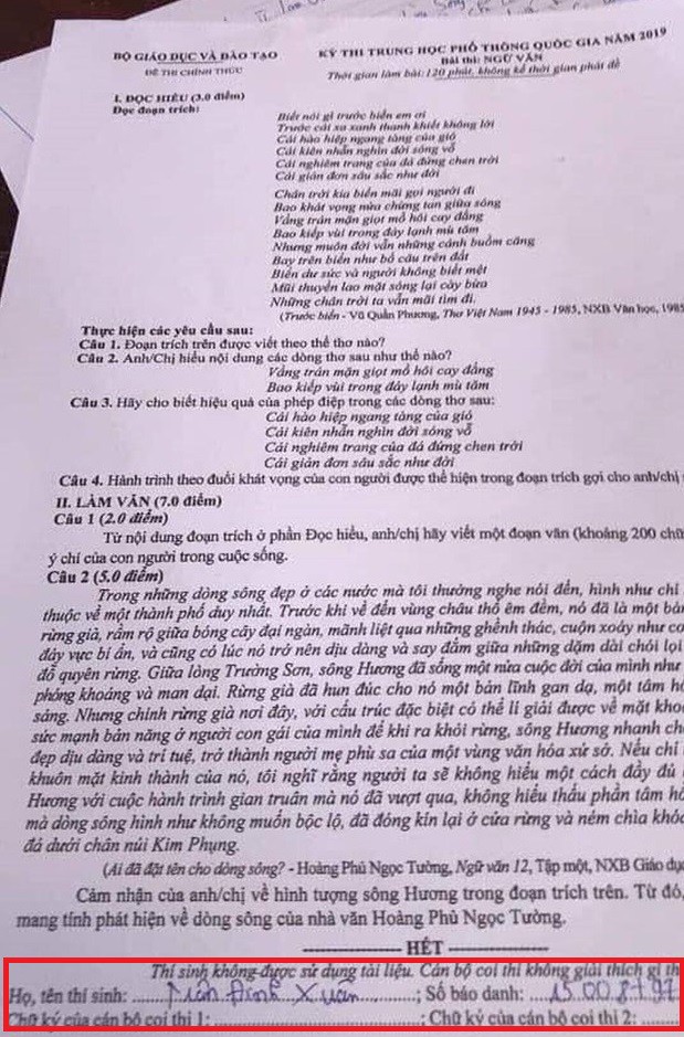 Phát lộ “con đường” thí sinh làm lọt đề thi Ngữ văn lên mạng xã hội ở Phú Thọ - Ảnh 1.