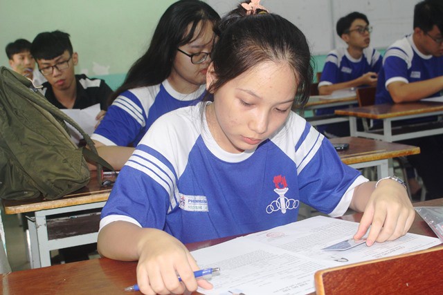 Thí sinh tham gia kỳ thi THPT Quốc gia 2019.