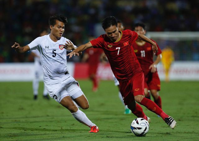 Triệu Việt Hưng và đồng đội đã có chiến thắng dễ dàng trước U23 Myanmar