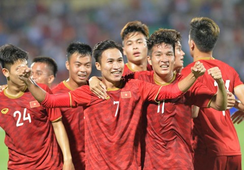 U23 Việt Nam thắng Myanmar với tỷ số 2-0. Ảnh: Việt Hùng.