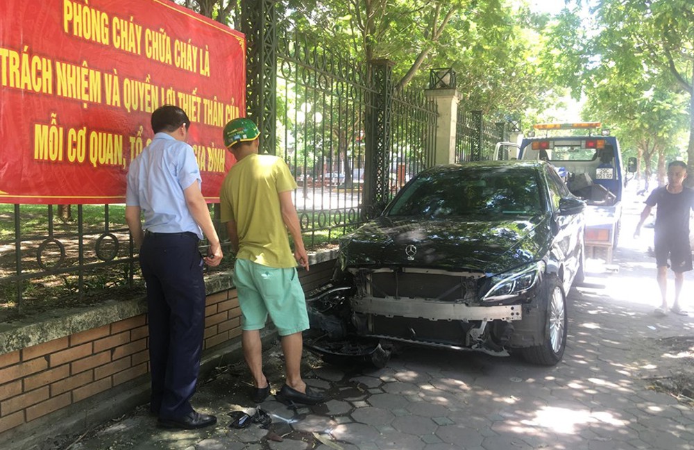 Hiện trường vụ tai nạn.