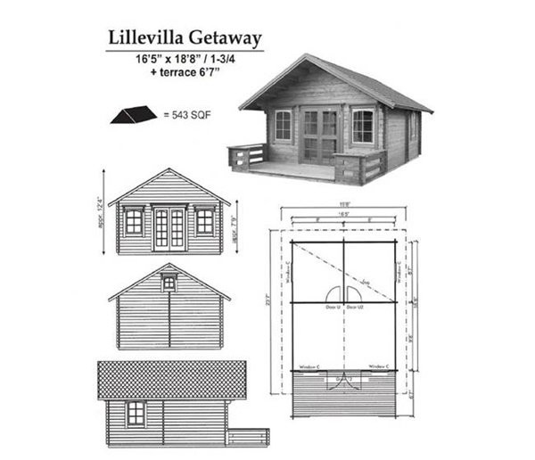 
Nhà hoàn toàn bằng gỗ và được quảng cáo là kiểu nhà cabin, không phải là nơi ở chính thức.
