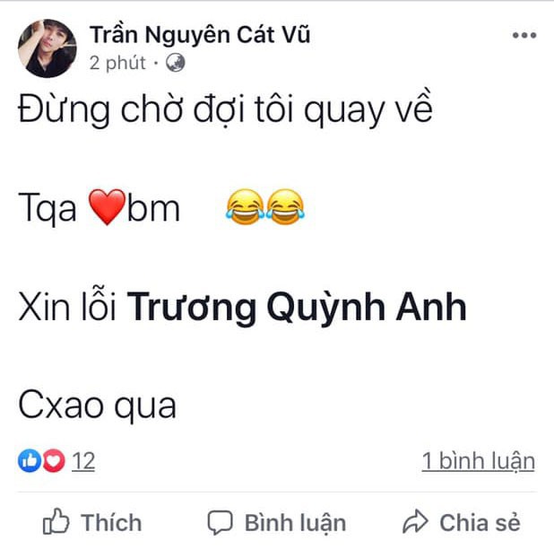 Dòng status lạ của Tim.