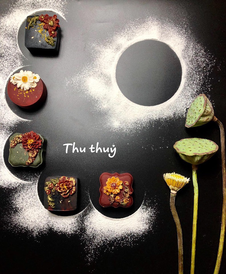 Những chiếc bánh Trung thu của bạn Trần Thu Thủy (hiện đang sống và làm việc tại Hà Nội.)