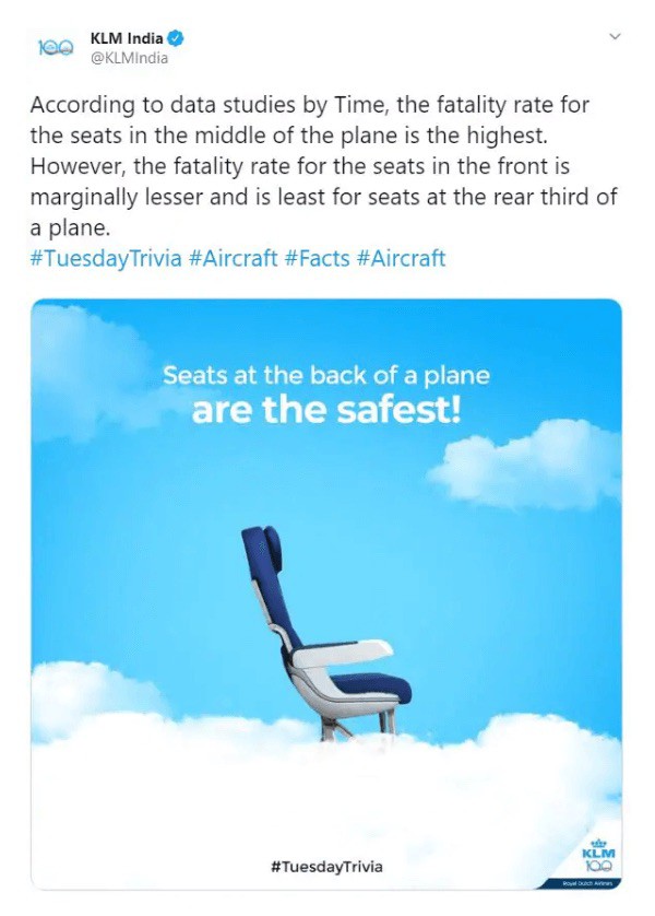 Sốc: Hãng hàng không Hà Lan gây phẫn nộ khi lỡ miệng công bố chỗ ngồi… dễ chết nhất trên máy bay - Ảnh 2.
